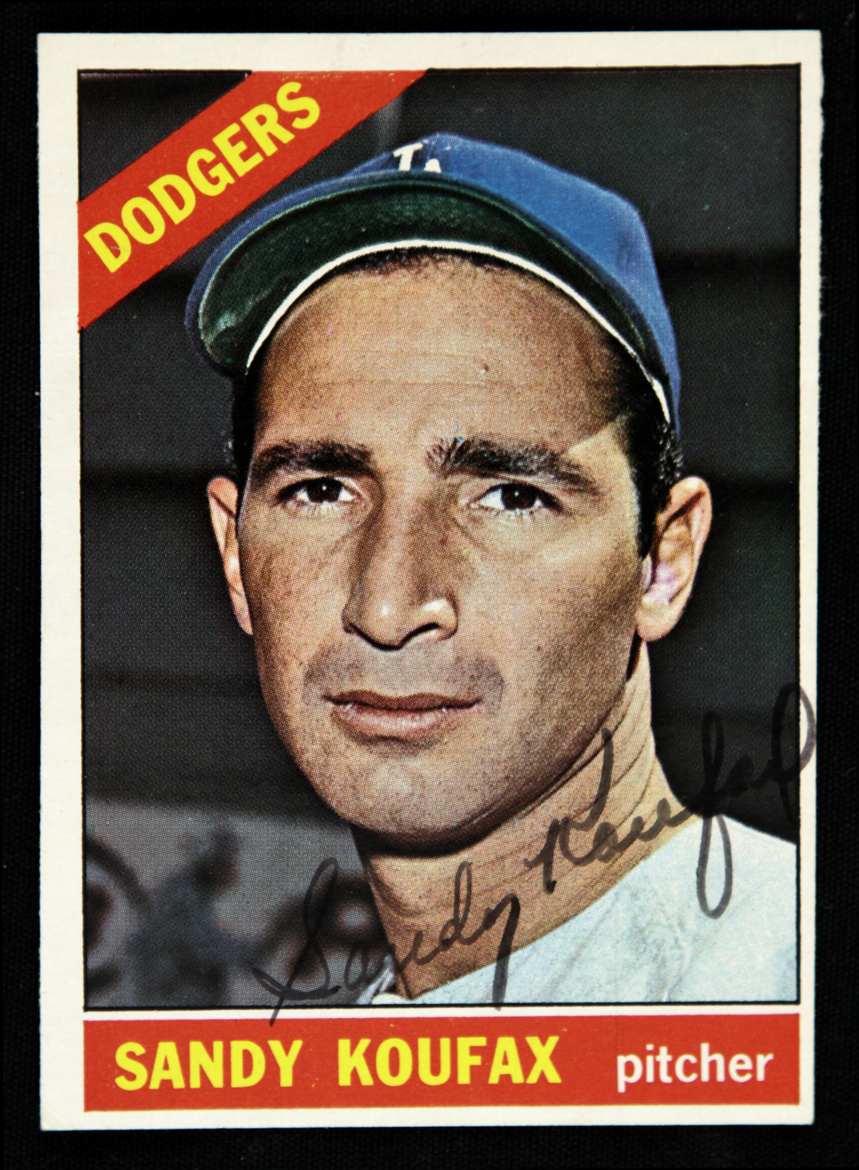 Lot Detail 1966 Topps Sandy Koufax Los Angeles Dodgers Signed Card (JSA)