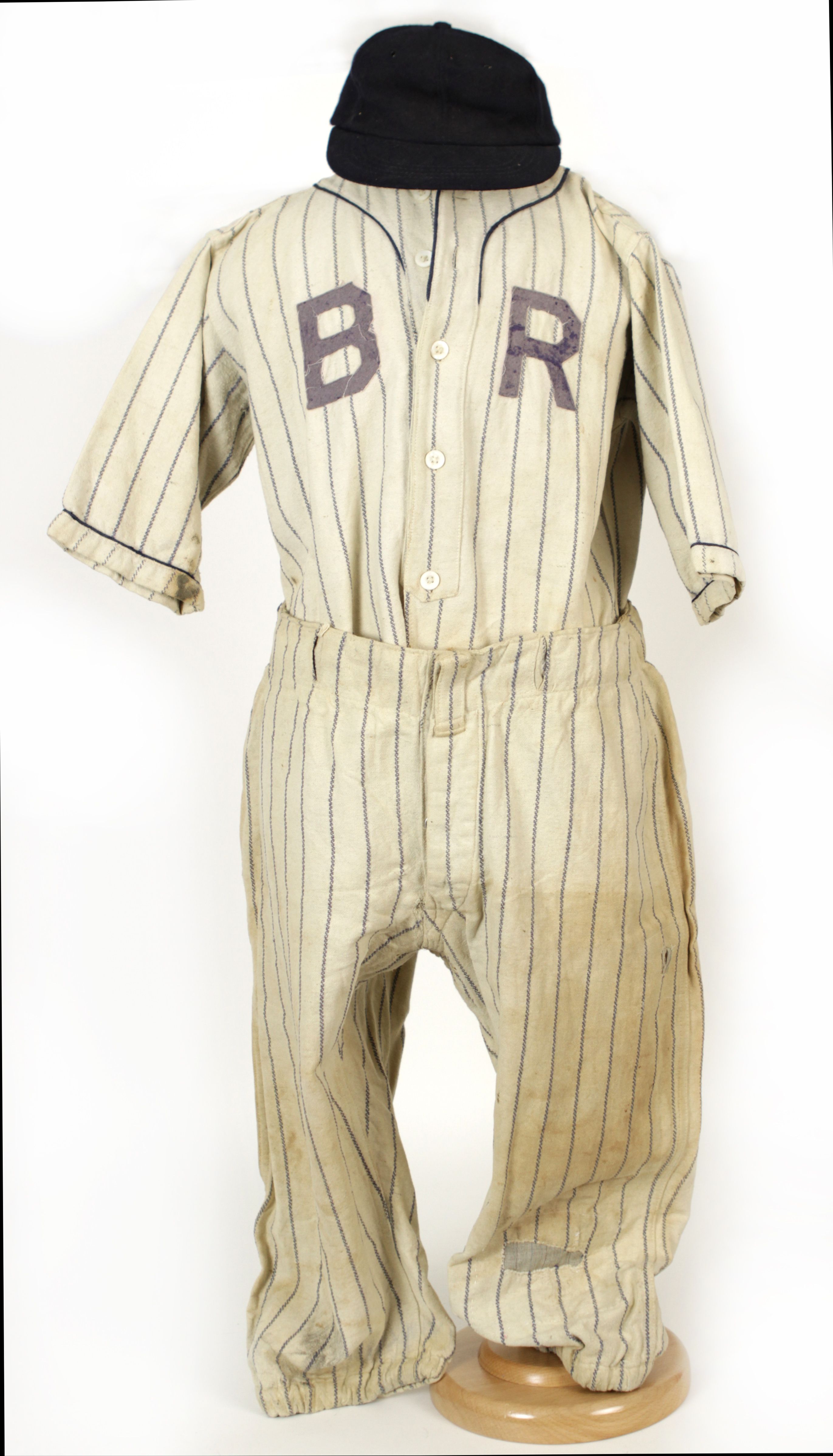 Lot Detail 1920's BR Flannel Baseball Uniform & Hat