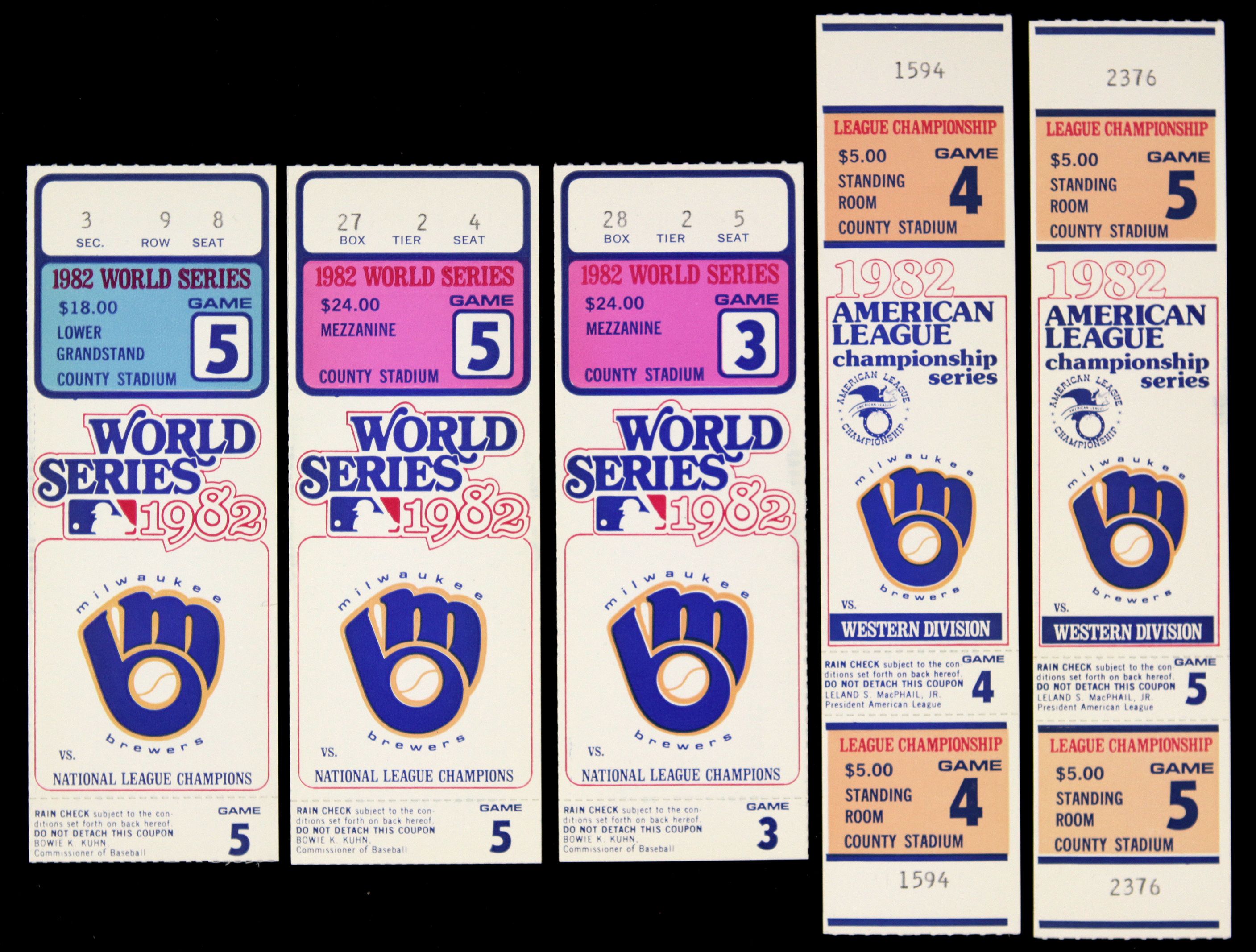 Lot Detail 1982 Milwaukee Brewers World Series & American League