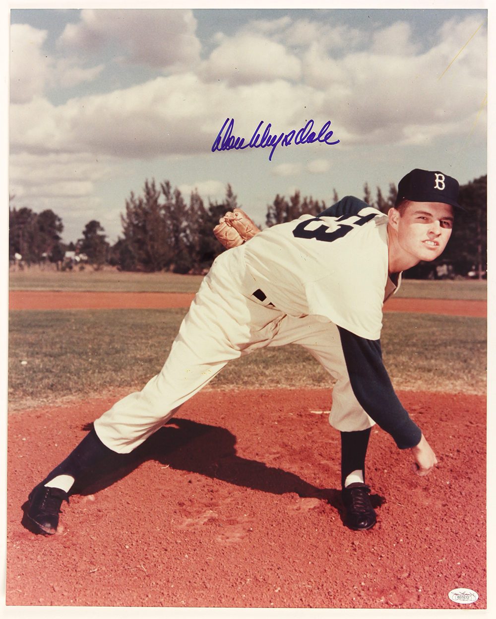 Lot Detail 1990's Don Drysdale Brooklyn Dodgers Signed 16" x 20