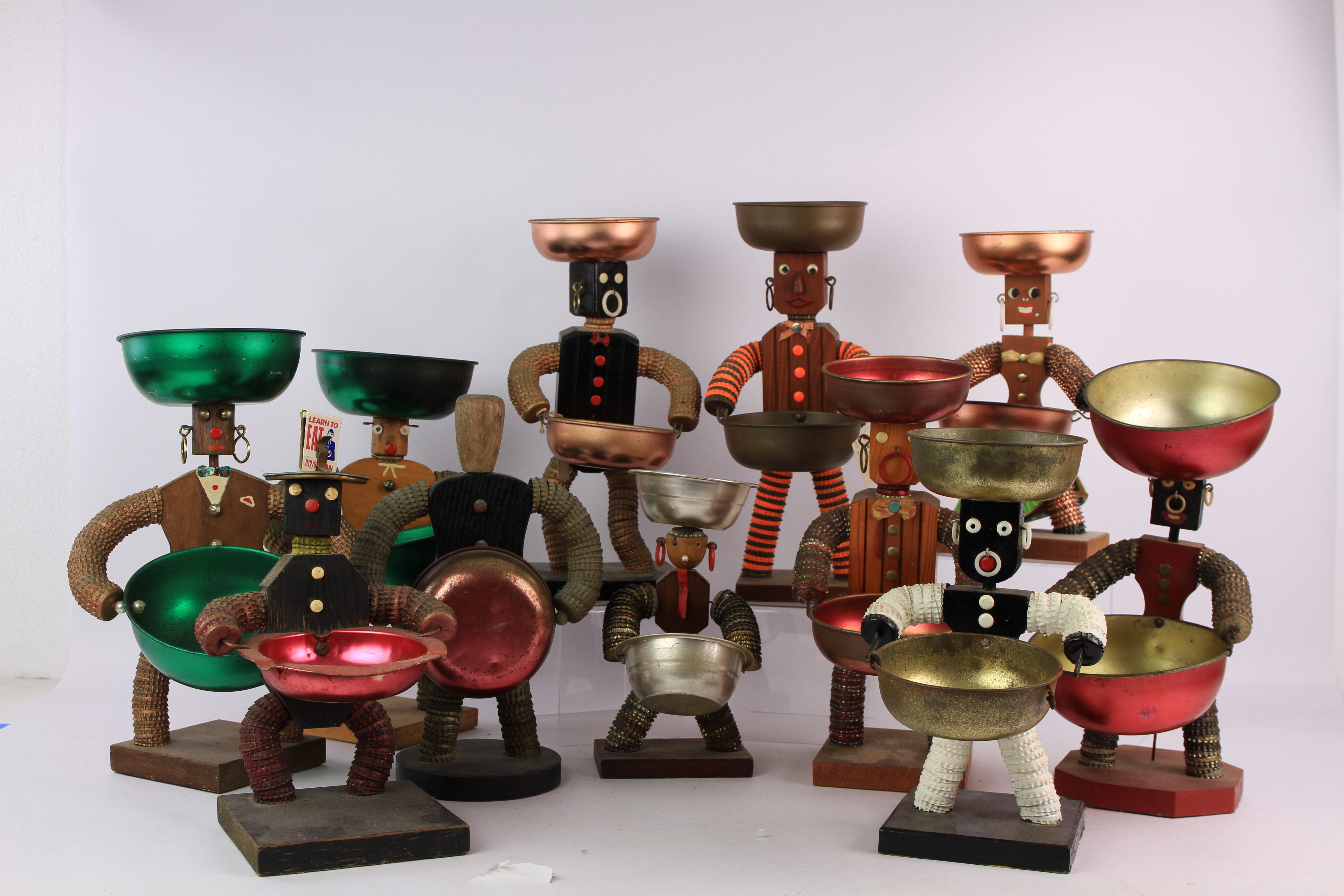 Lot Detail 1970's Folk Art Bottle Cap Figures Lot of 11