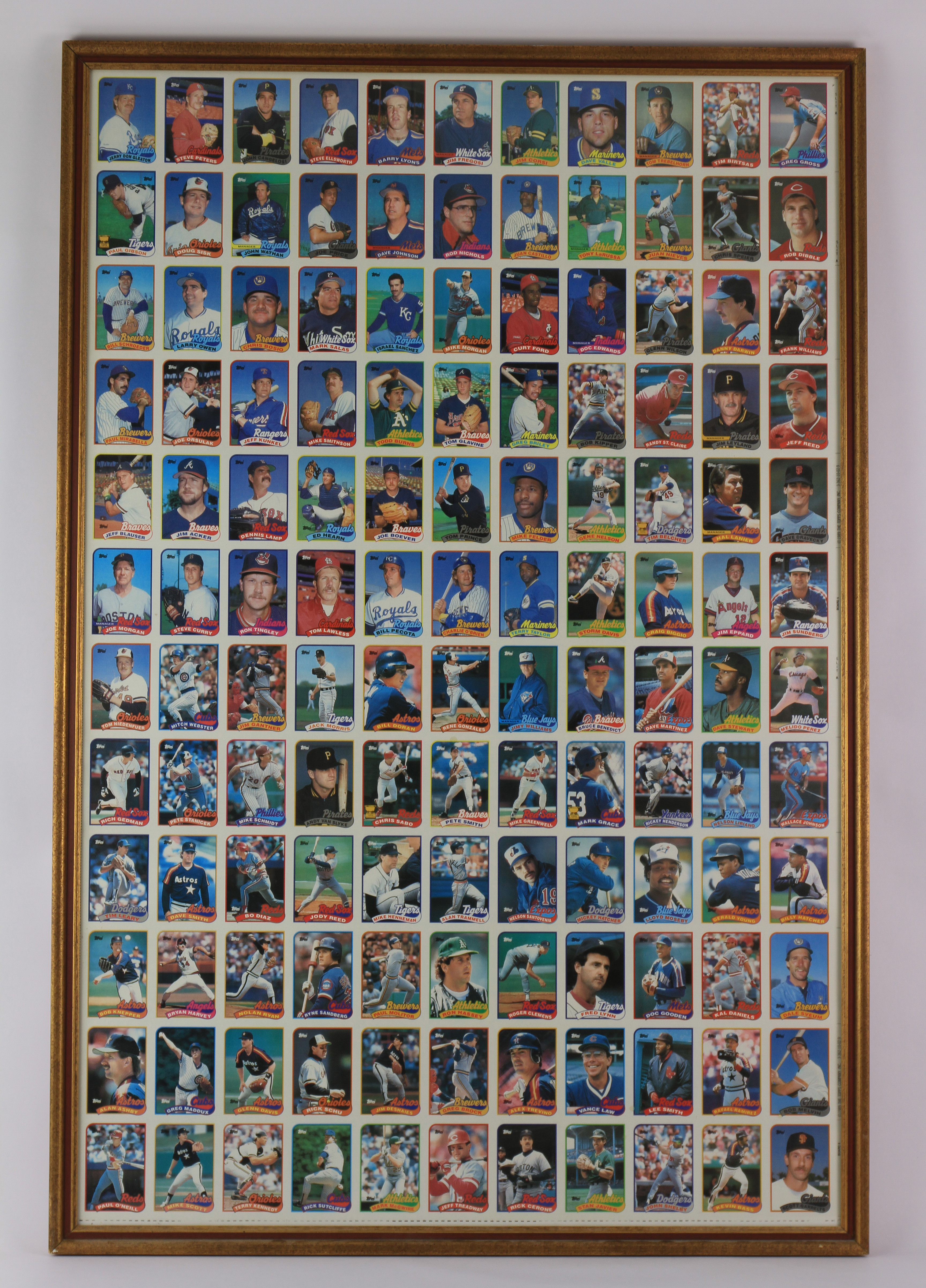 Lot Detail 1989 Topps Baseball Cards 30" x 45" Framed Uncut Card