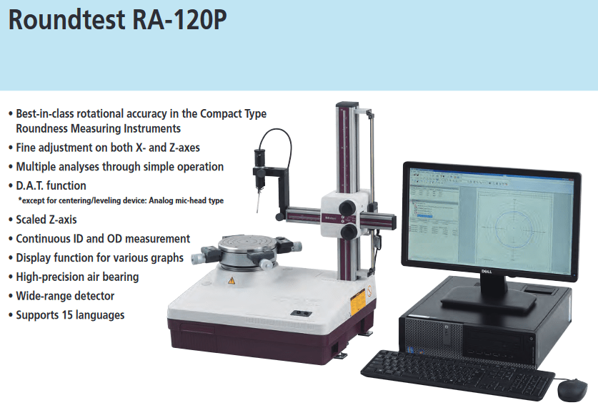 Mitutoyo Roundtest RA120/120P Compact Roundness Measuring Instruments