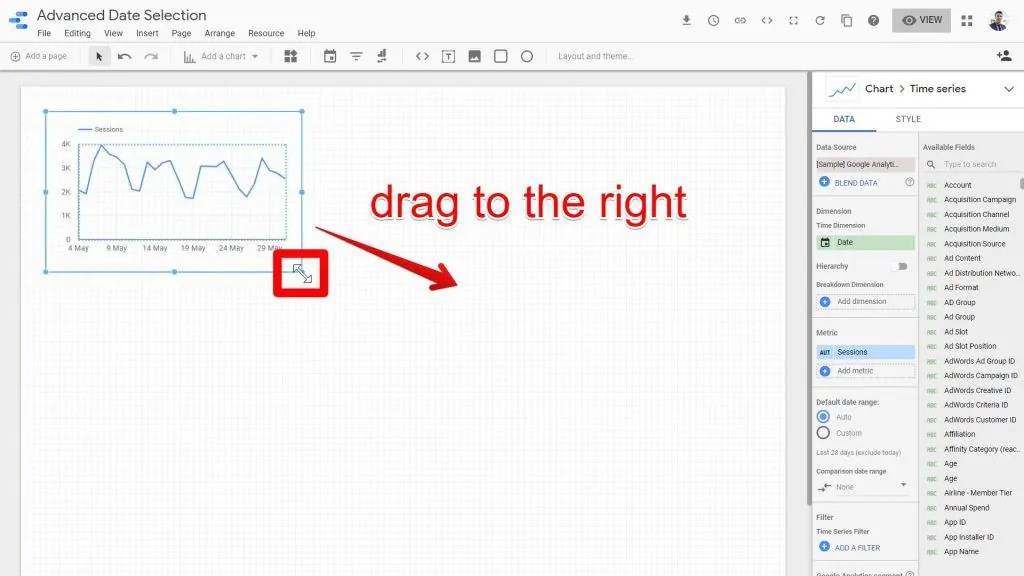 Using the Advanced Date Filters in Looker Studio