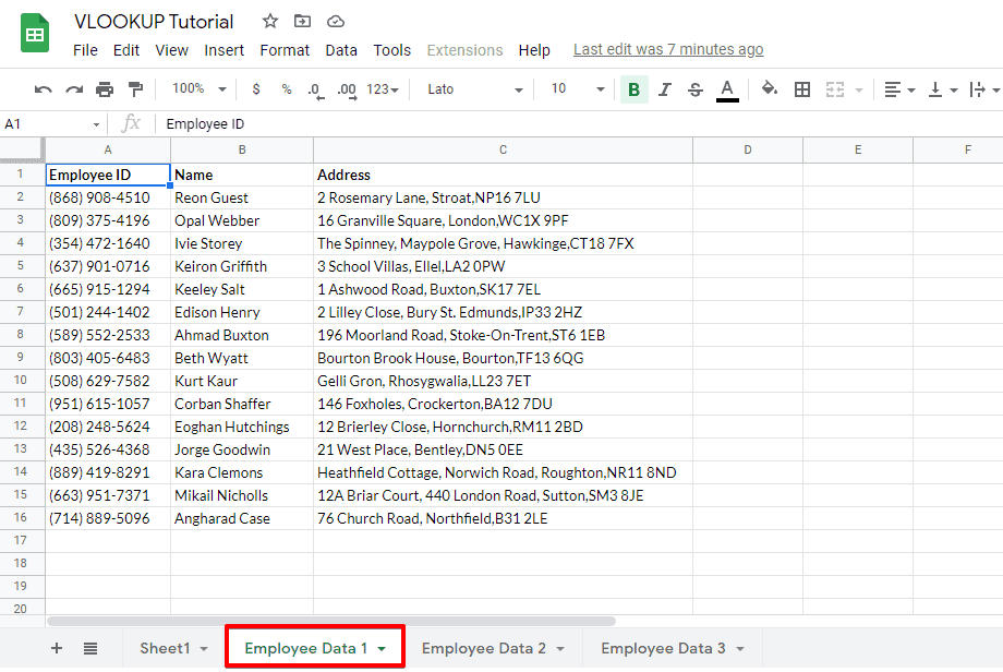 How to use VLOOKUP in Google Sheets from Another Tab and Spreadsheet