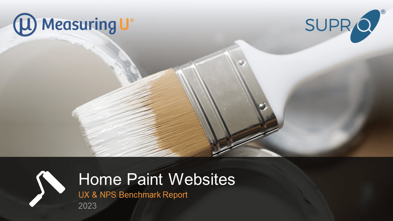 UX & NPS Benchmark Report for Paint sites (2023) MeasuringU