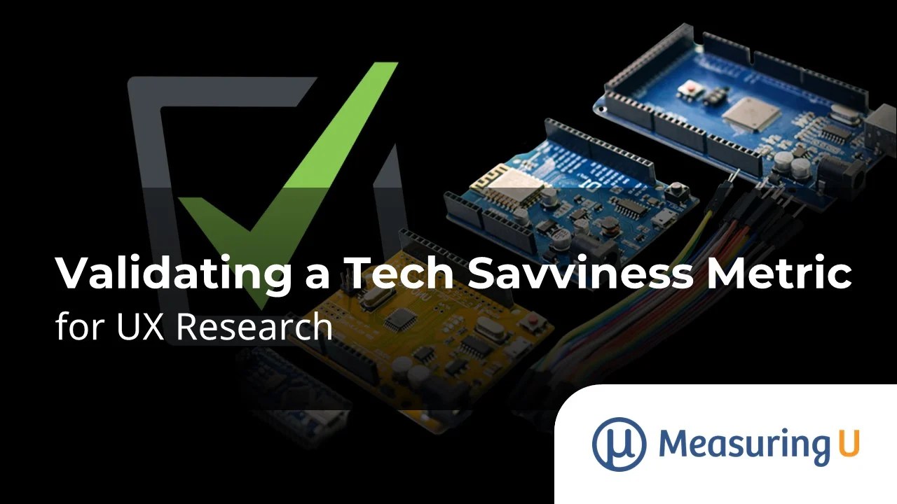 Validating a Tech Savviness Metric for UX Research – MeasuringU