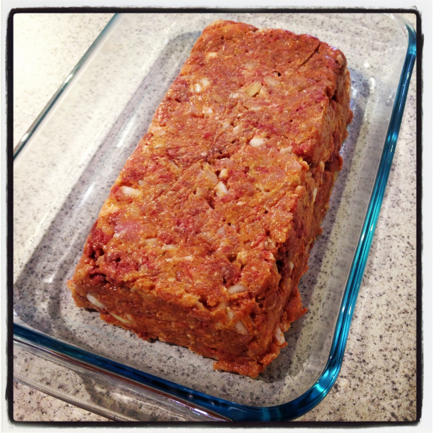 Uncooked bbq meatloaf meatified