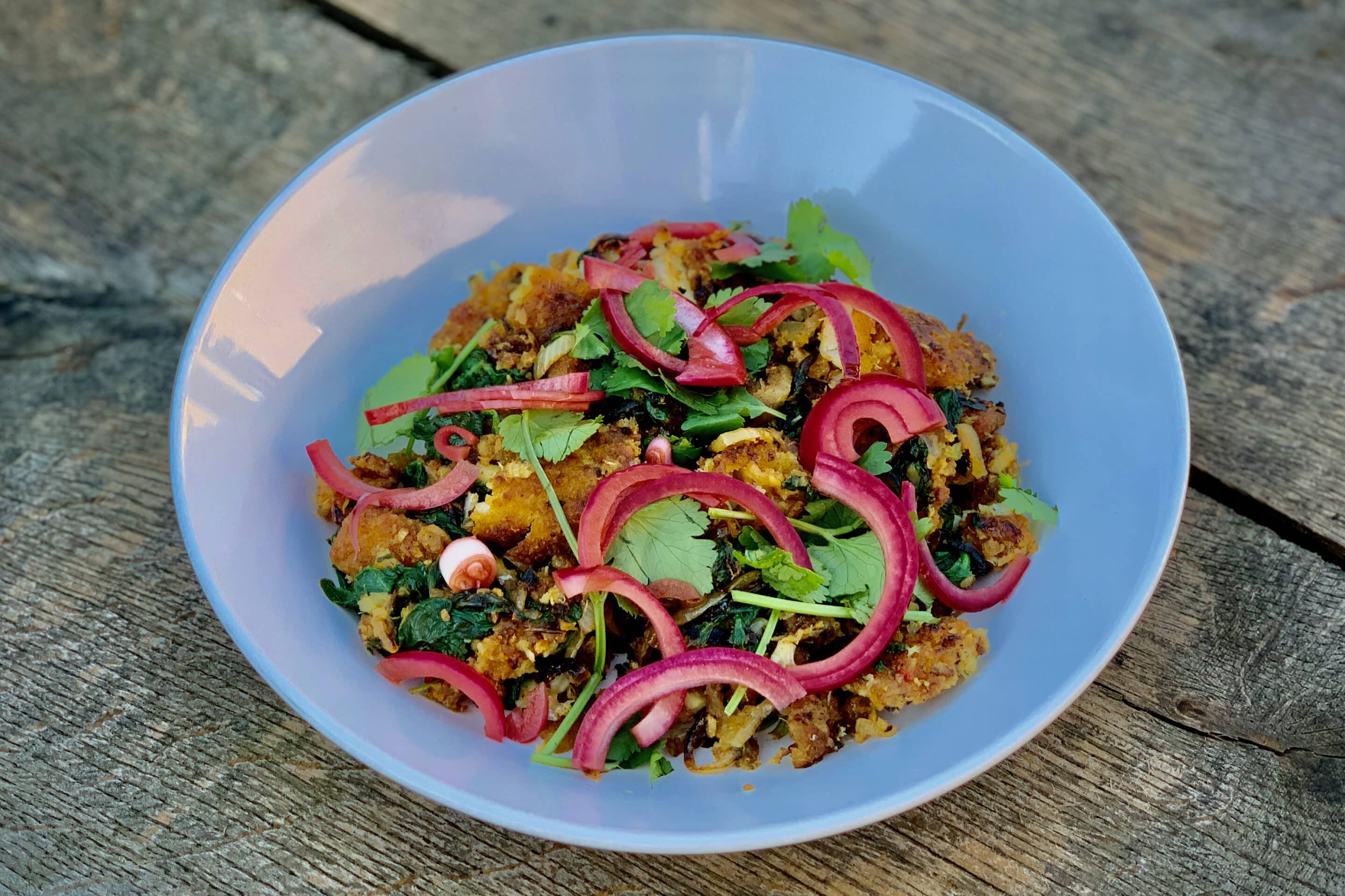 Fish Finger Bhurta Meat Smoke Fire