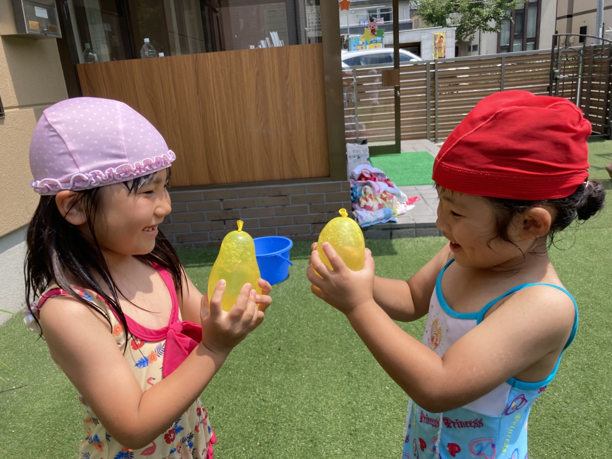 2021年7月15日：水遊び・ブラックボックス(みのりもみじ) めばえ幼稚舎