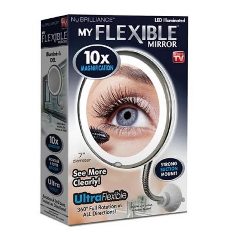 10x Magnification Flexible Mirror with Light Mebior