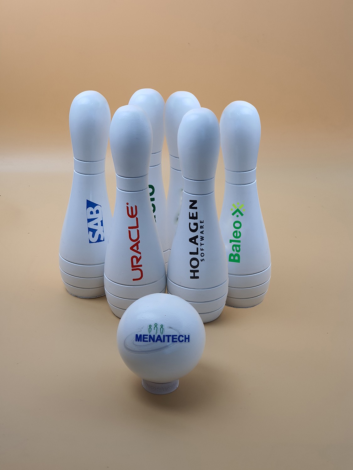 MC140 Mini Wooden Bowling Pins Mecal Corporate VIP Gifts Jordan