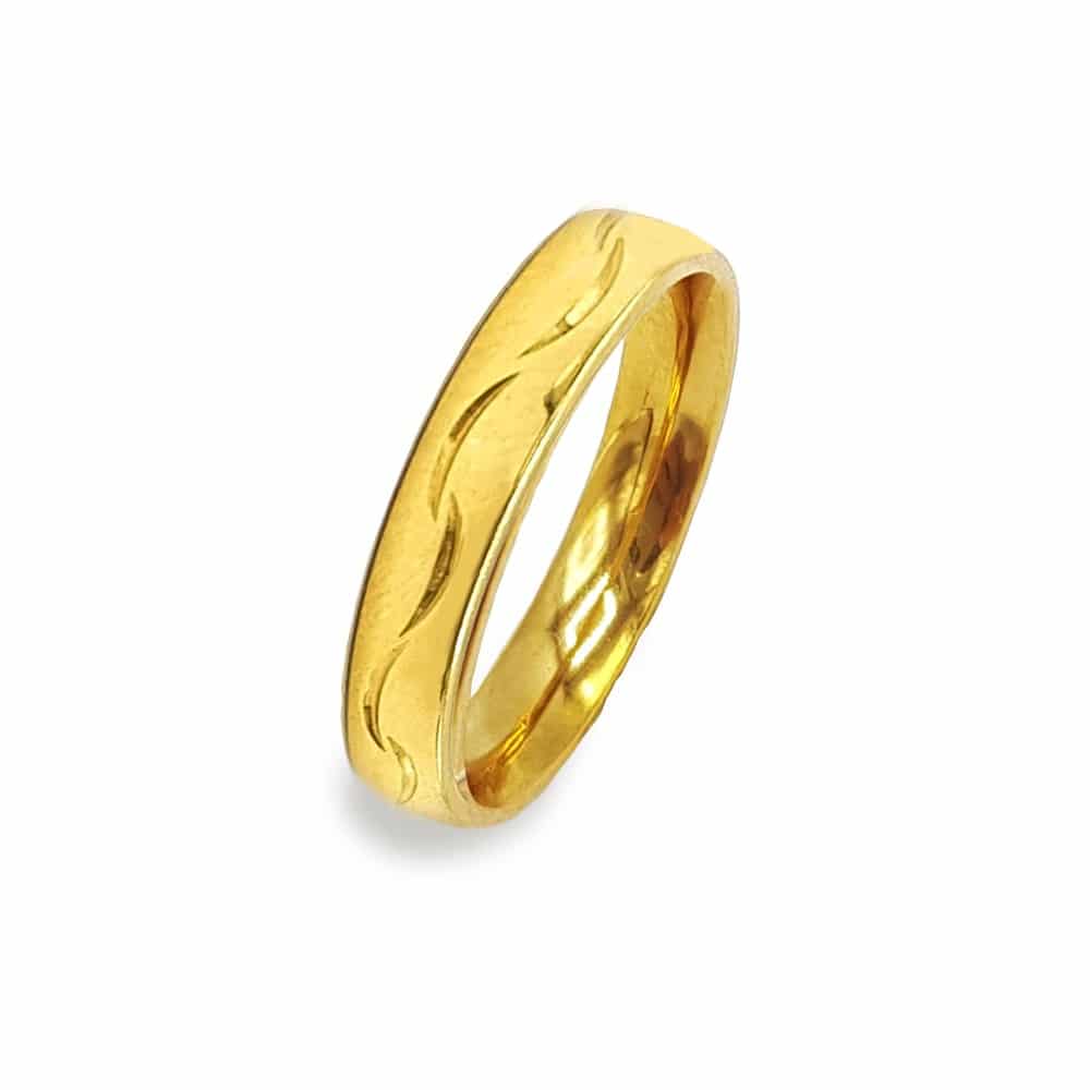 Me826 Gold Wedding Ring Mecal Men Accessories توصيل مجاني في عمان