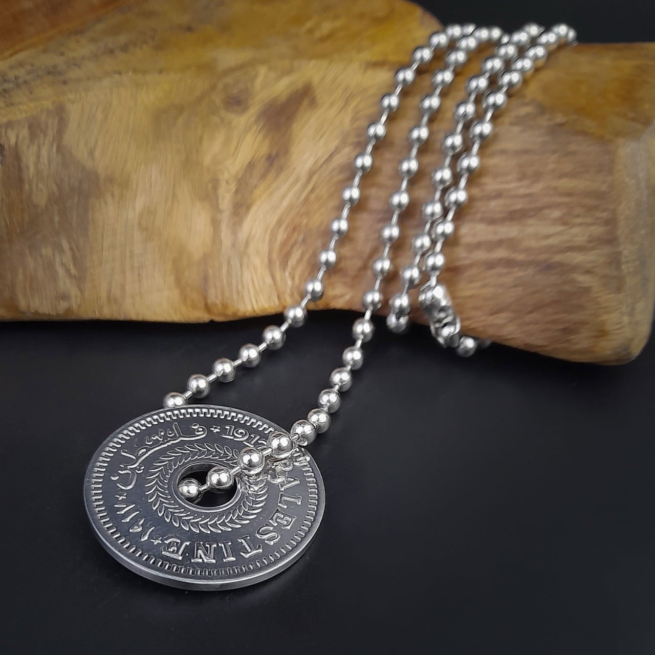 Me1652 Stainless Steel Palestine Coin Car pendant Mecal Men