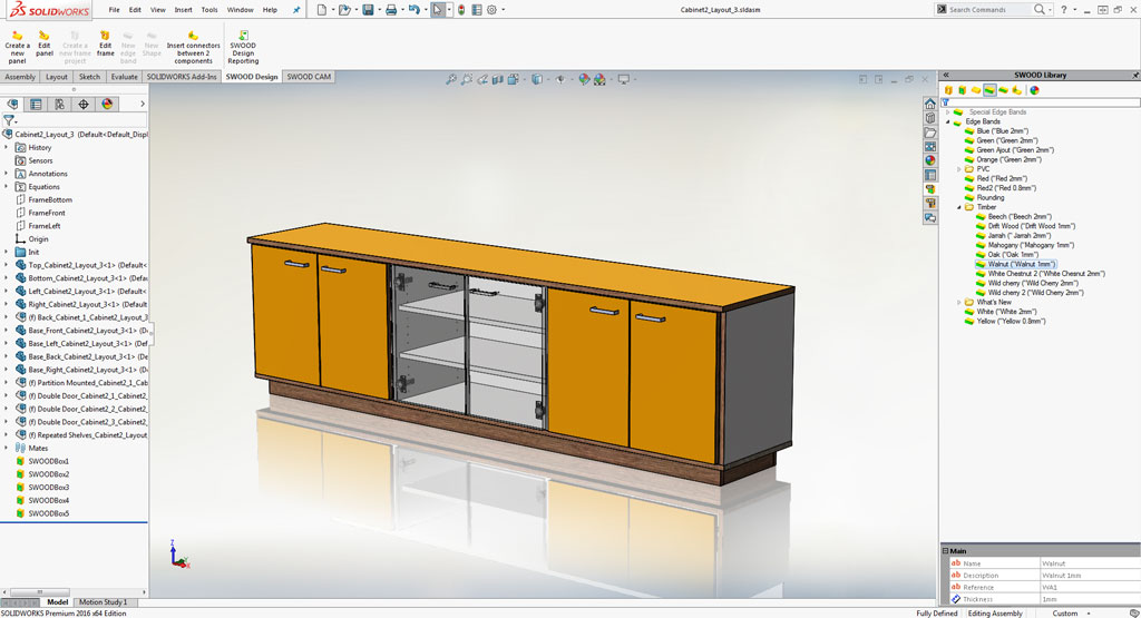 SWOOD the woodworking design software for SolidWorks Mechanical
