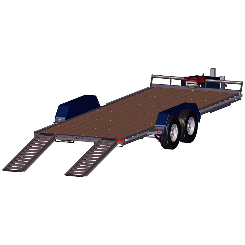 Car Hauler Plans / Equipment Trailer Plans 6'10" x 20' 10,400 lb.