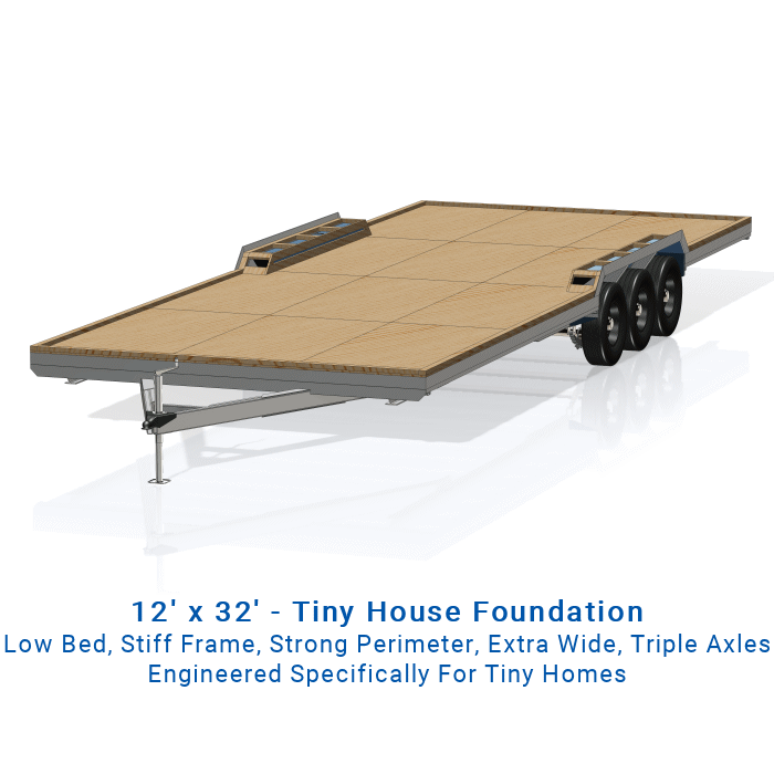 12 Wide Tiny Home Trailer Plans Low Floor, Triple, 18,000 Lbs.