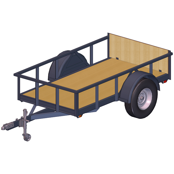 4' x 8' 3500 Torsion Axle, Trailer Plans Engineered