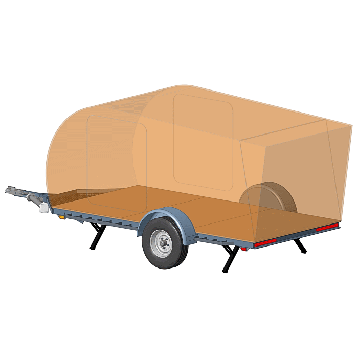 5x10 Lightweight Camper Chassis For Teardrop & Mini Campers