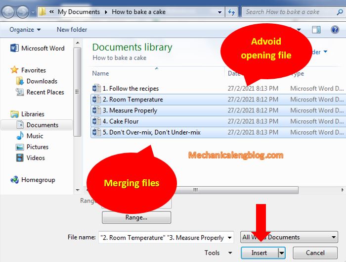 How to merge multiple word document file into one Mechanicaleng blog