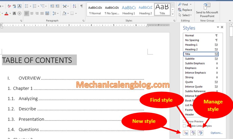 How to create new style in Word Mechanicaleng blog