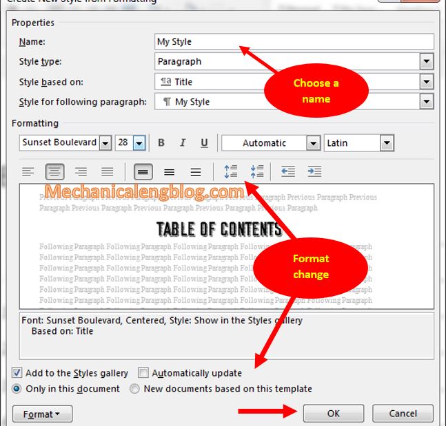 How to create new style in Word Mechanicaleng blog