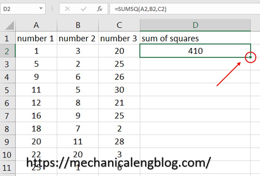 how to calculate sum of squares in Excel Mechanicaleng blog