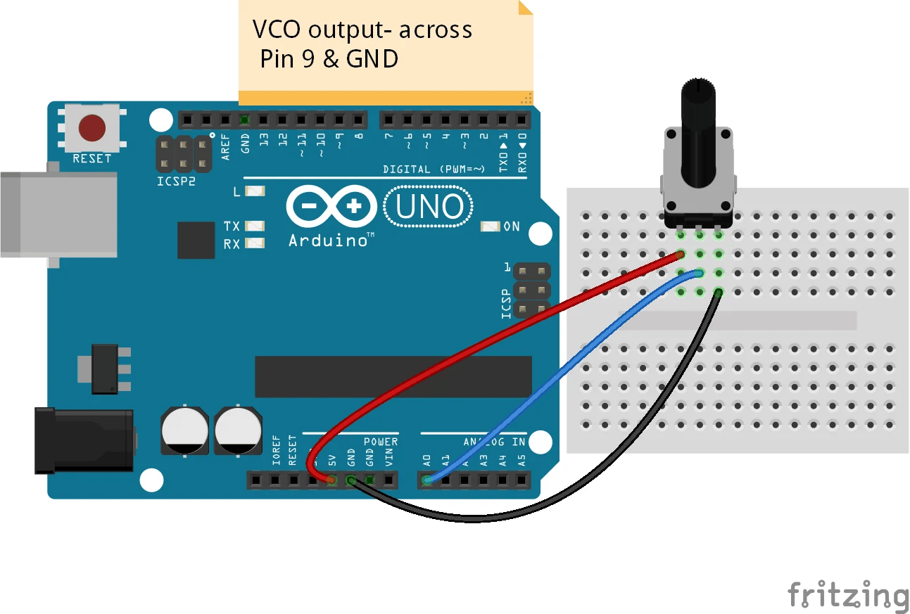 Arduino voltage controlled oscillator (VCO)