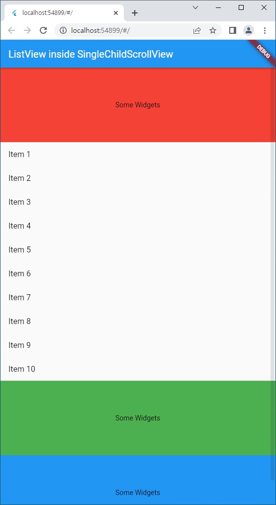 SingleChildScrollView 안에 ListView 배치 일편단씸의 블로그