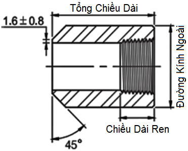 Boss NPT A182-F304/304L DN15 (1/2) | Mecsu.vn