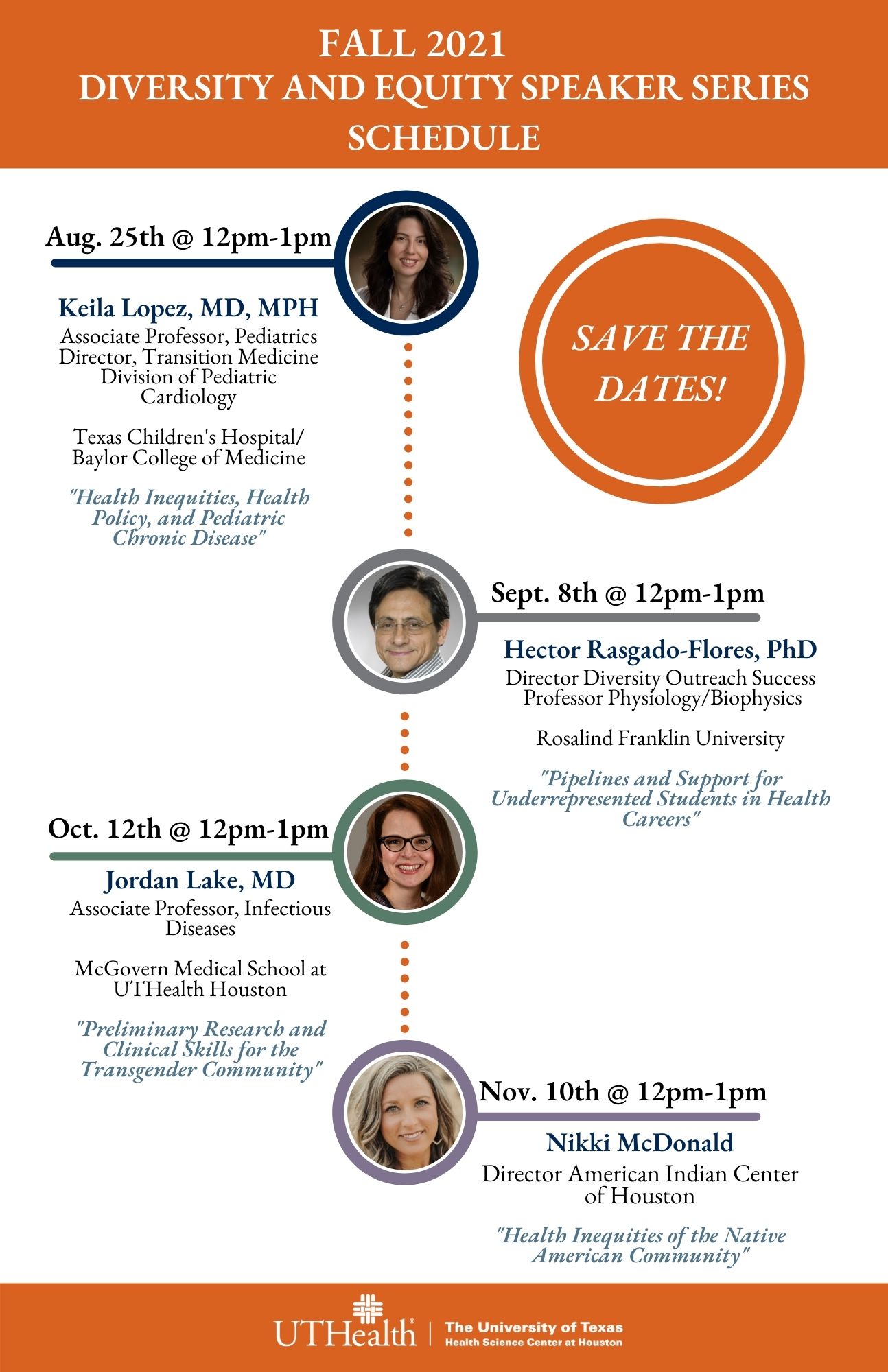 Fall 2021 Diversity and Equity Speaker Series SAVE THE DATES Flyer