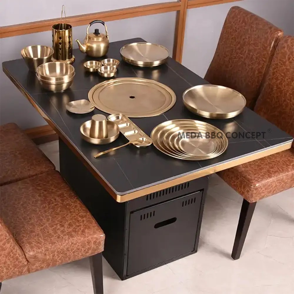 Indoor Commercial Korean BBQ Grill Table For Sale MEDA BBQ