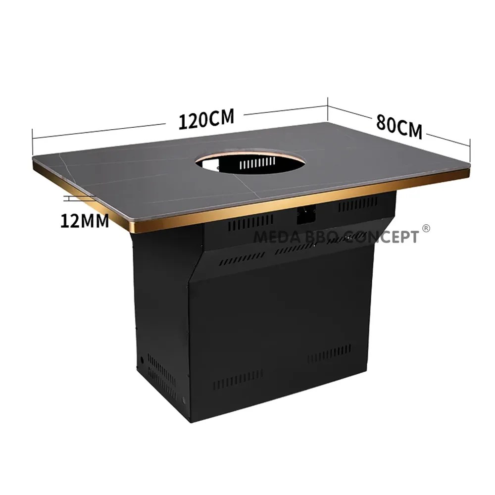 Indoor Commercial Korean BBQ Grill Table For Sale MEDA BBQ