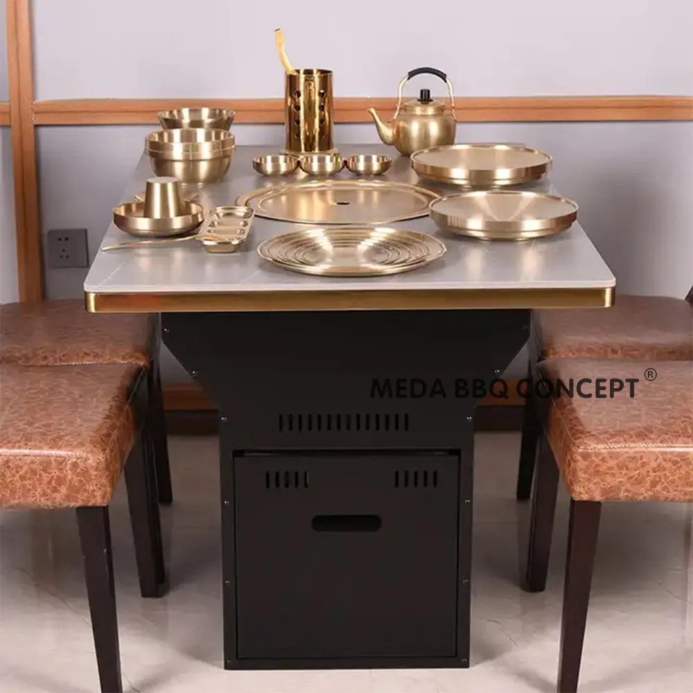 Indoor Commercial Korean BBQ Grill Table For Sale MEDA BBQ