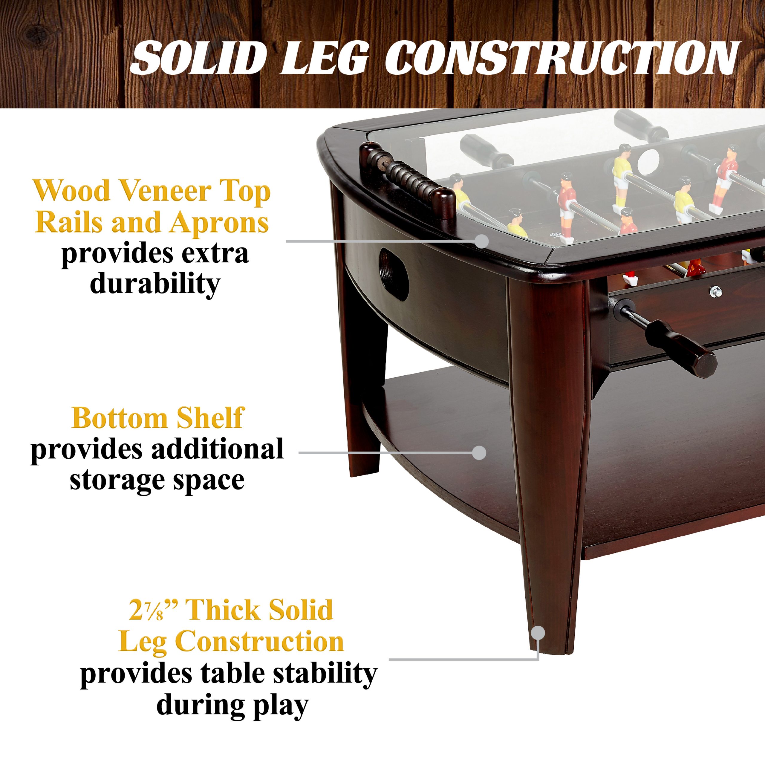 Barrington 42‘’ Wooden Foosball Coffee Table MD Sports