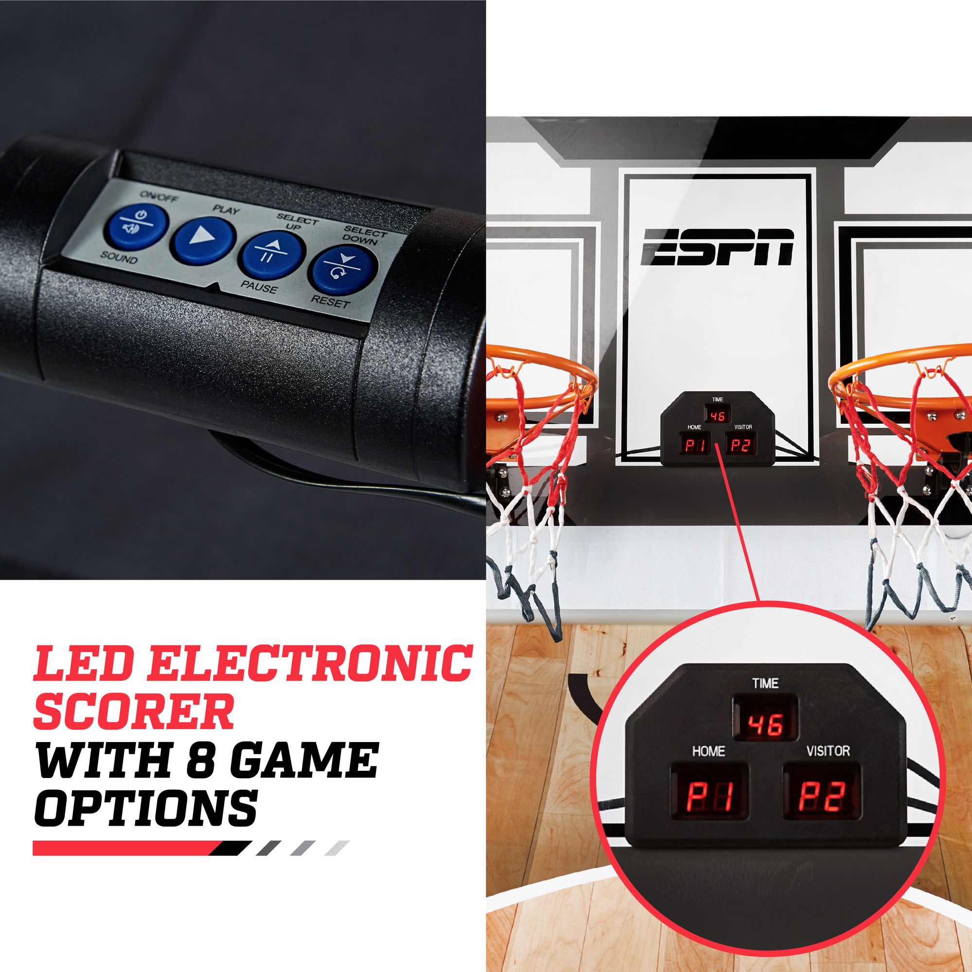 ESPN EZFold 2Player Arcade Basketball Game (PC Backboard) MD Sports