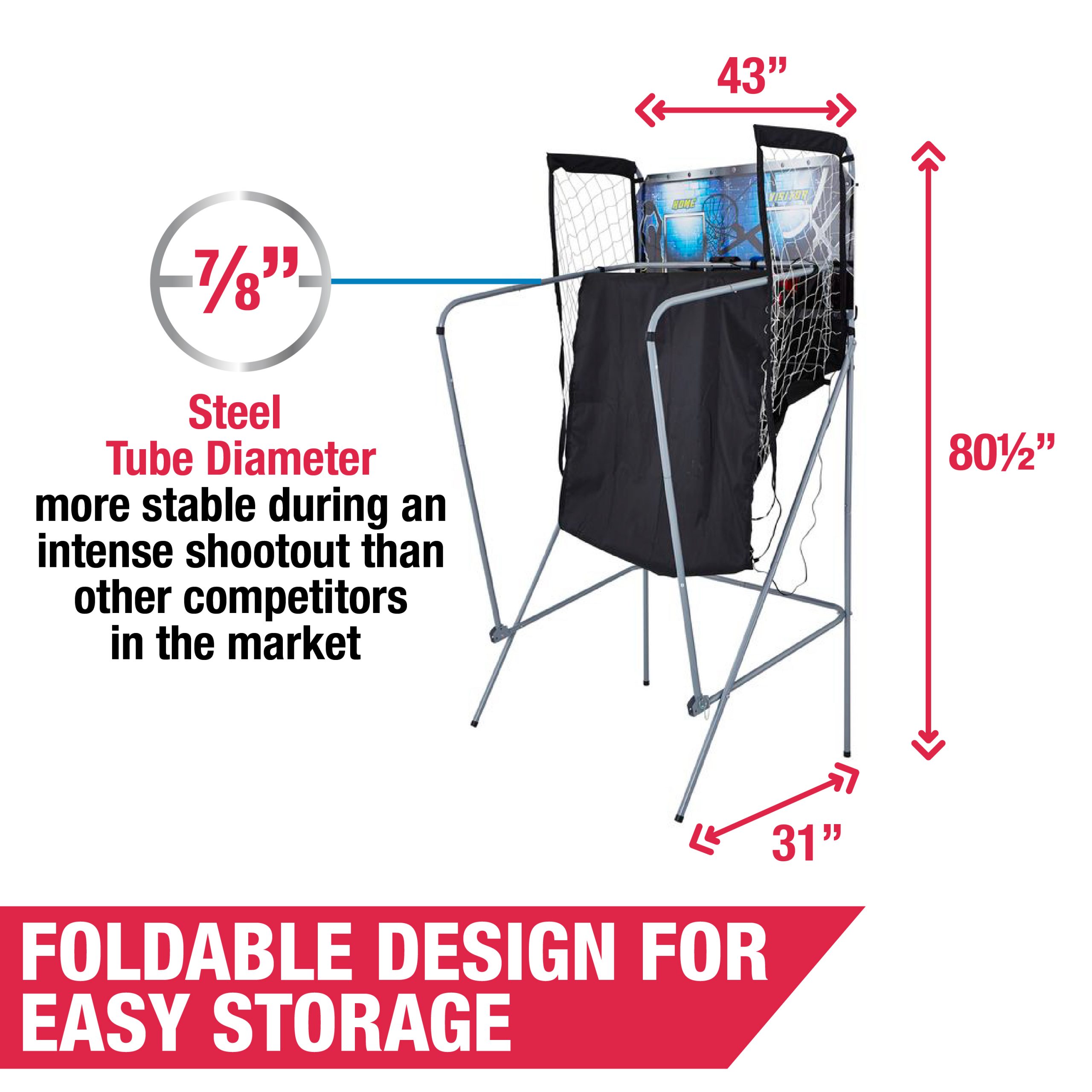 MD Sports 2Player Arcade Basketball Game (Black/Blue) MD Sports