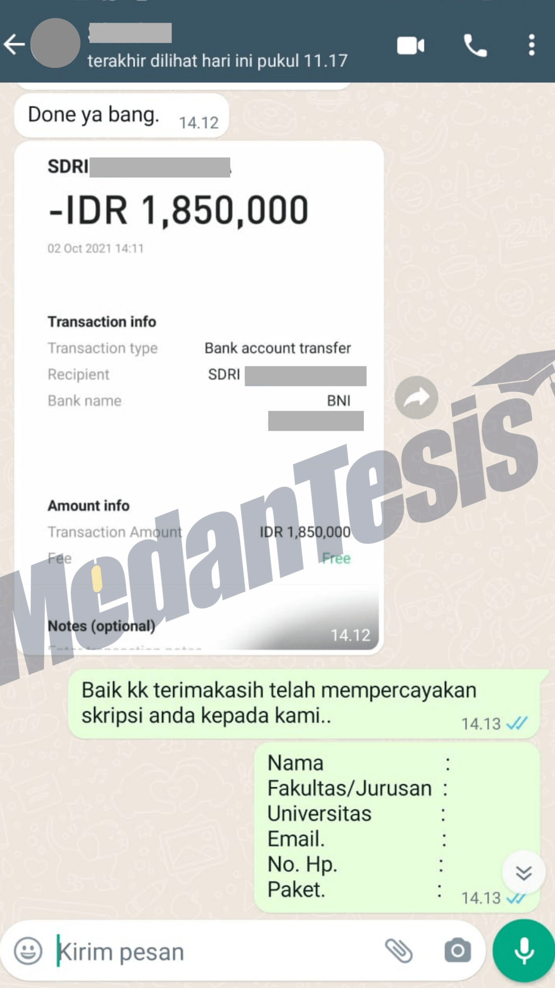 Jasa Skripsi Medan Terbaik | Garansi 100% | Bisa Ketemuan !