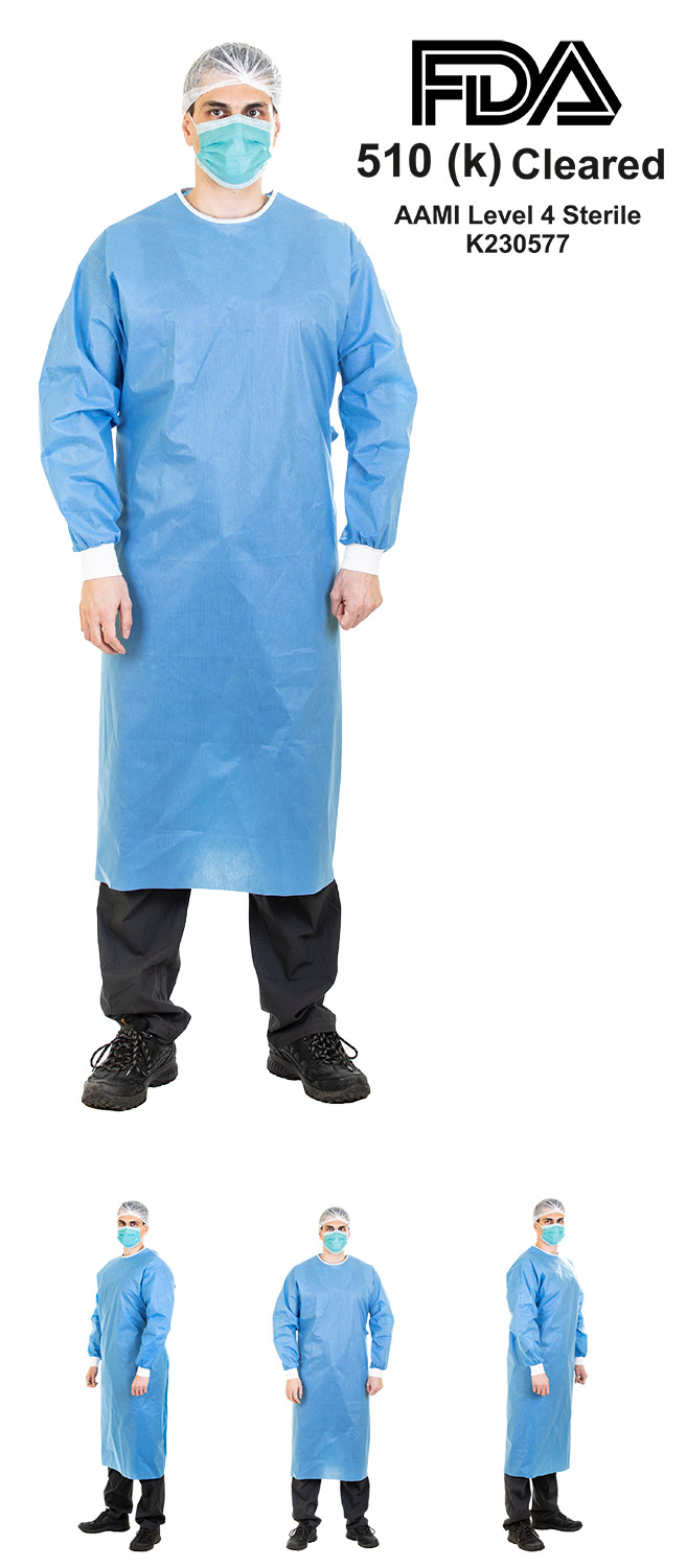 FDA 510 (k) Level 4 Sterile Triplex Surgical Gown MEDCARE