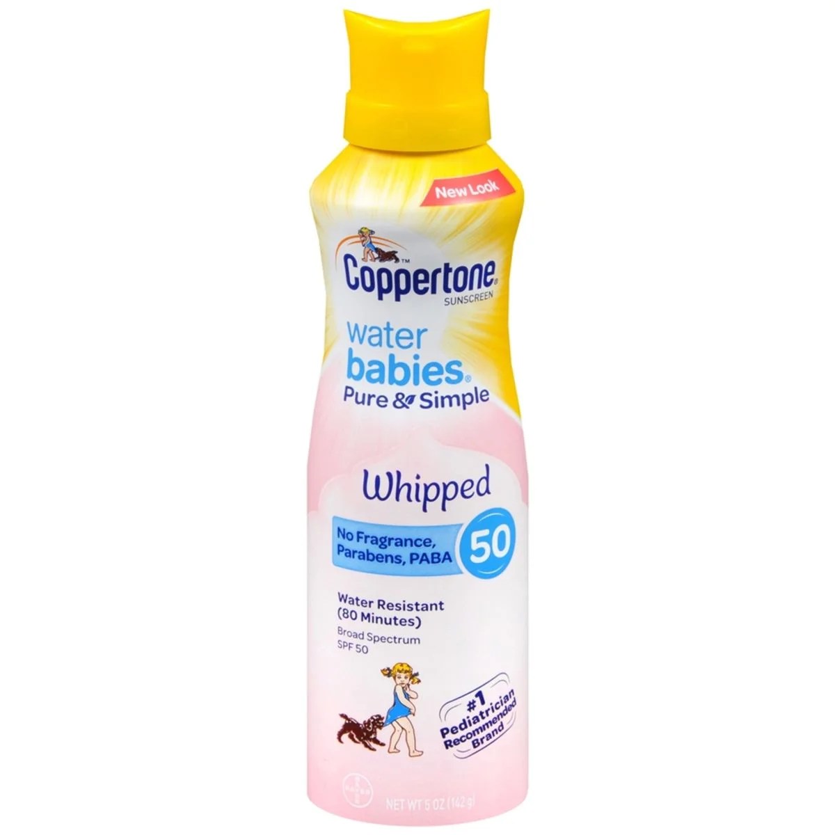 Coppertone Water Babies Pure & Simple Whipped Sunscreen SPF 50 5 OZ