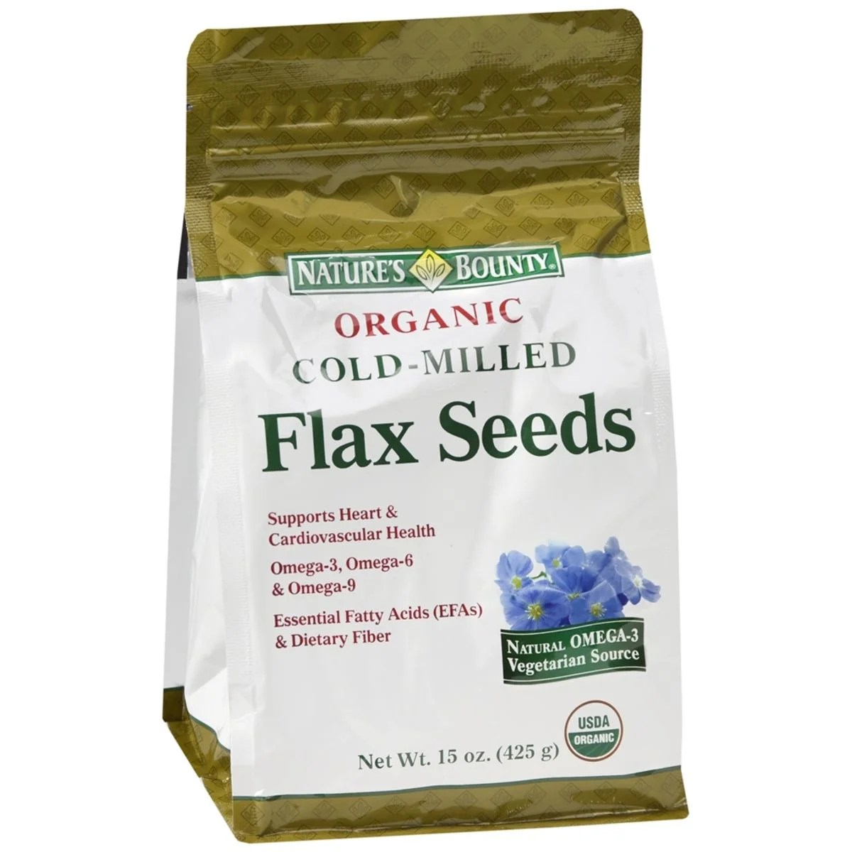 Nature’s Bounty Organic ColdMilled Flax Seeds 15 OZ Medcare