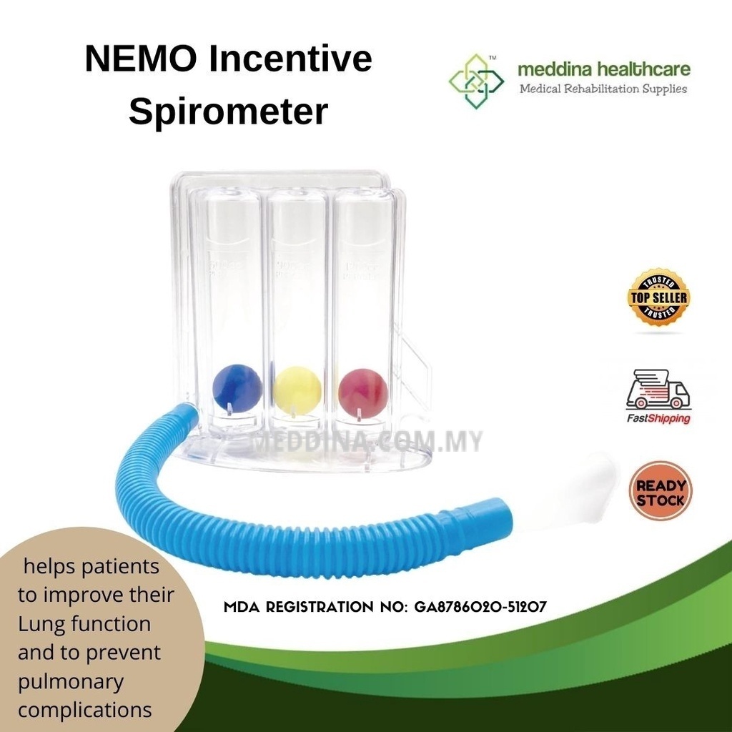 NEMO Incentive Spirometer 3 Ball MHE Medical Supplies Sdn Bhd