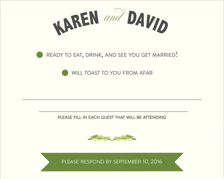 Wedding RSVP Wording Ideas