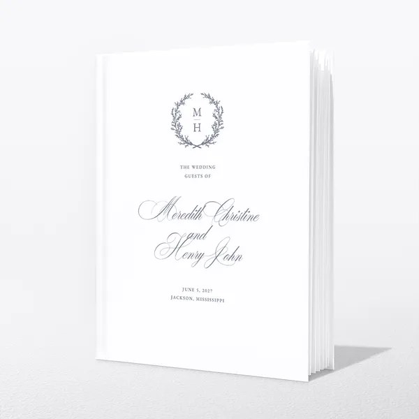 Monogram Branches Wedding Guest Book