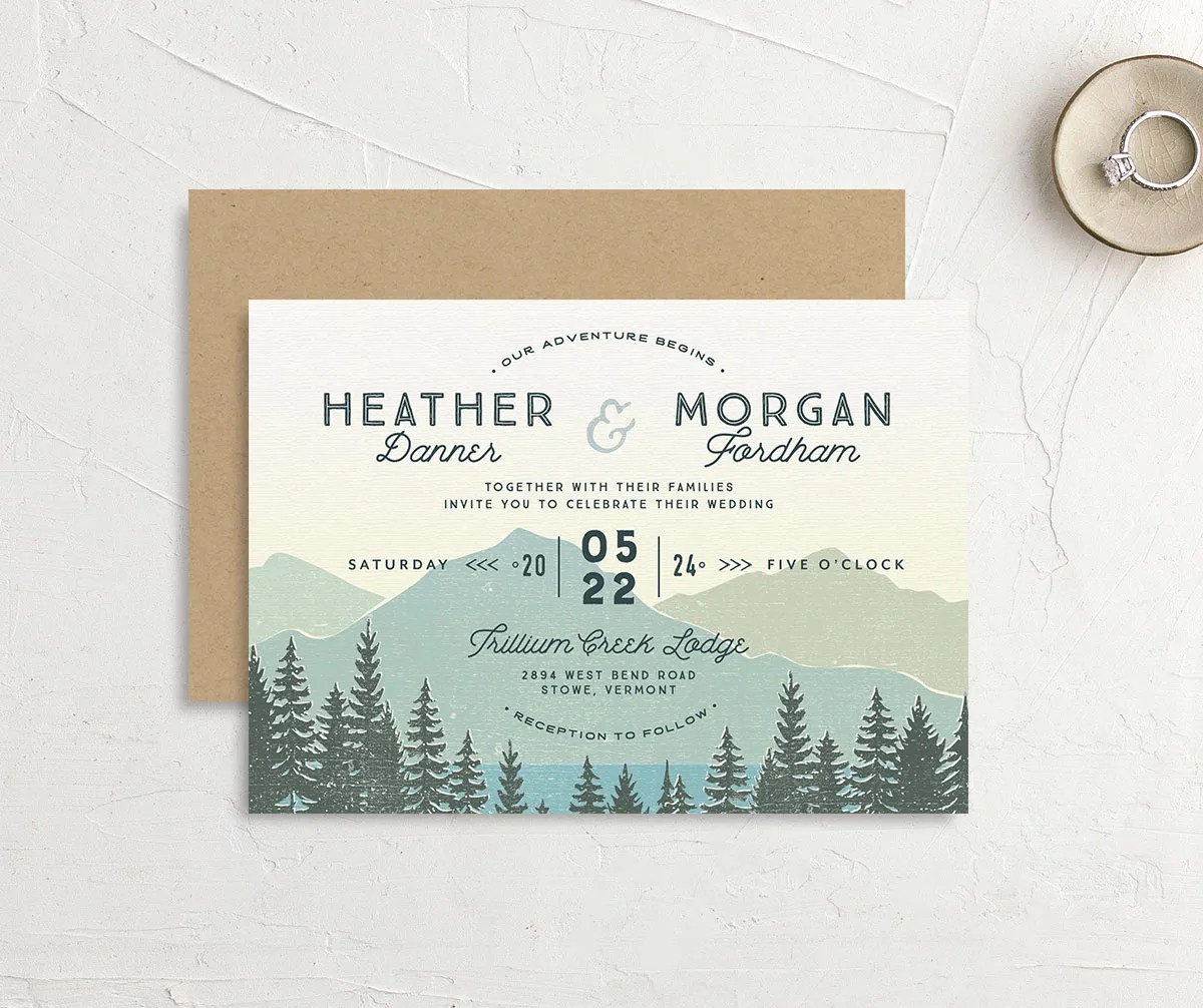 Rustic Mountain Wedding Invitations Wedding Wire