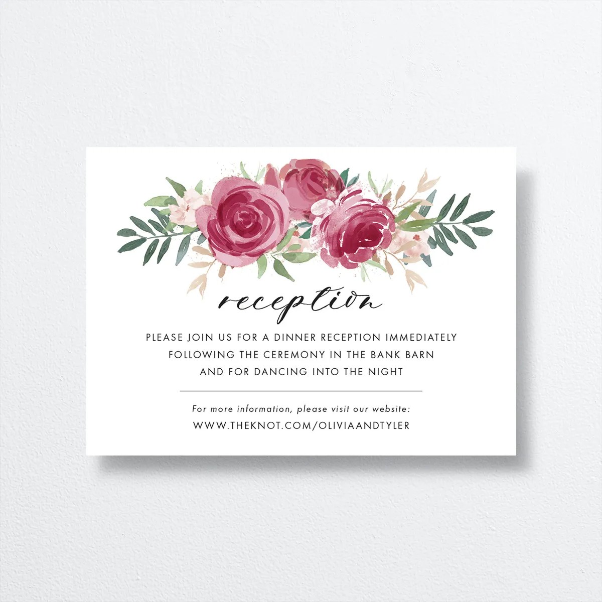 Floral Bouquet Wedding Enclosure Cards The Knot