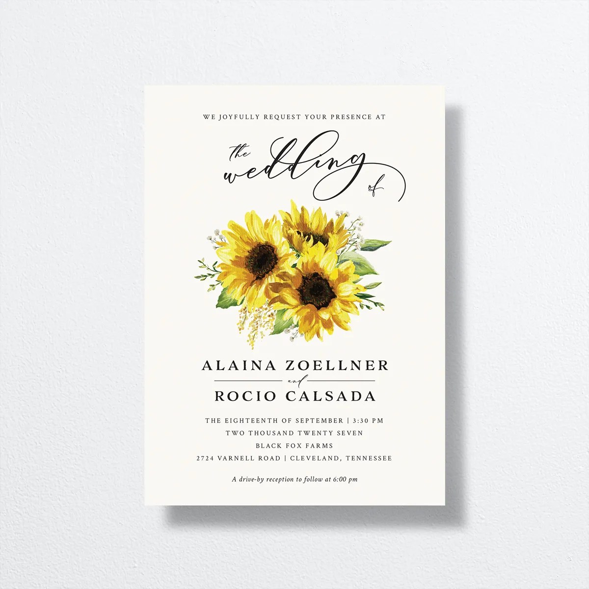 Rustic Sunflower Wedding Invitations The Knot