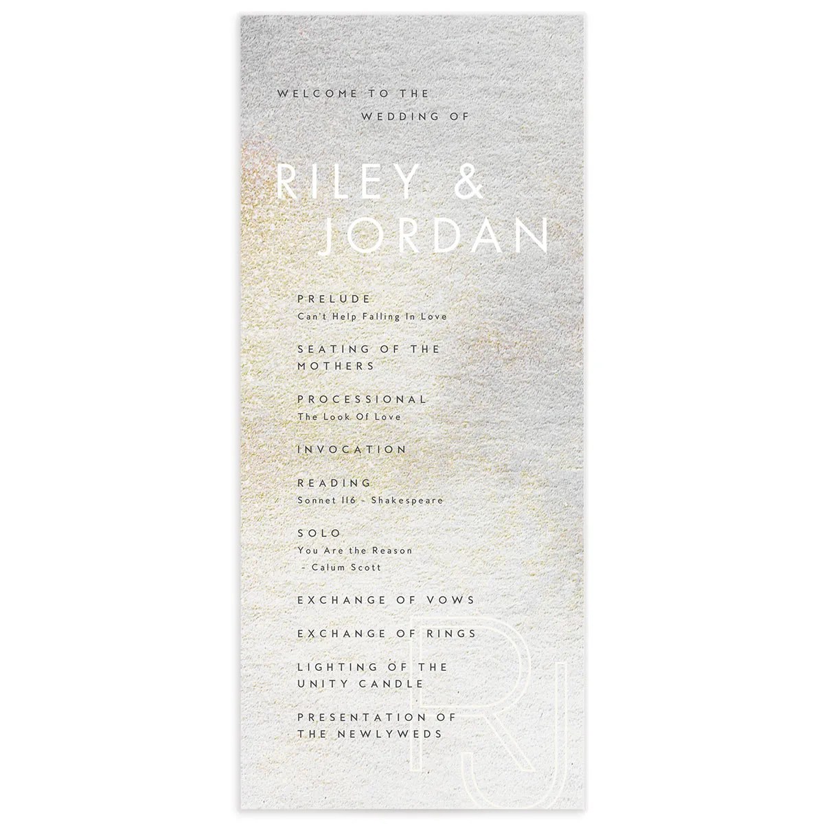 Pearlescent Finish Wedding Invitations