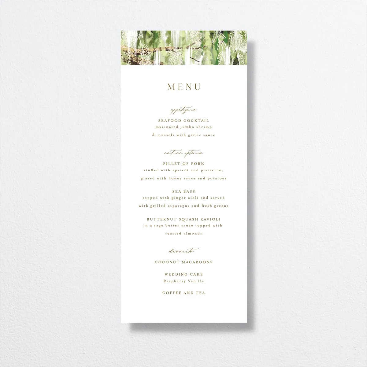 Spanish Moss Menus The Knot