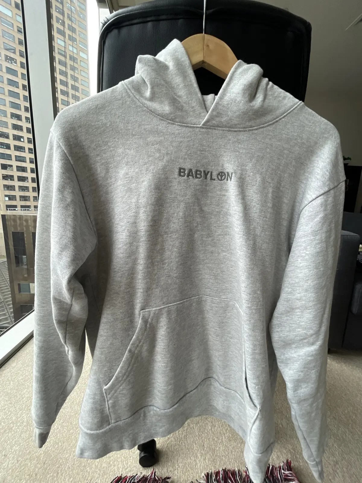Babylon BABYLON LOGO HOODIE GREY (RARE) Grailed
